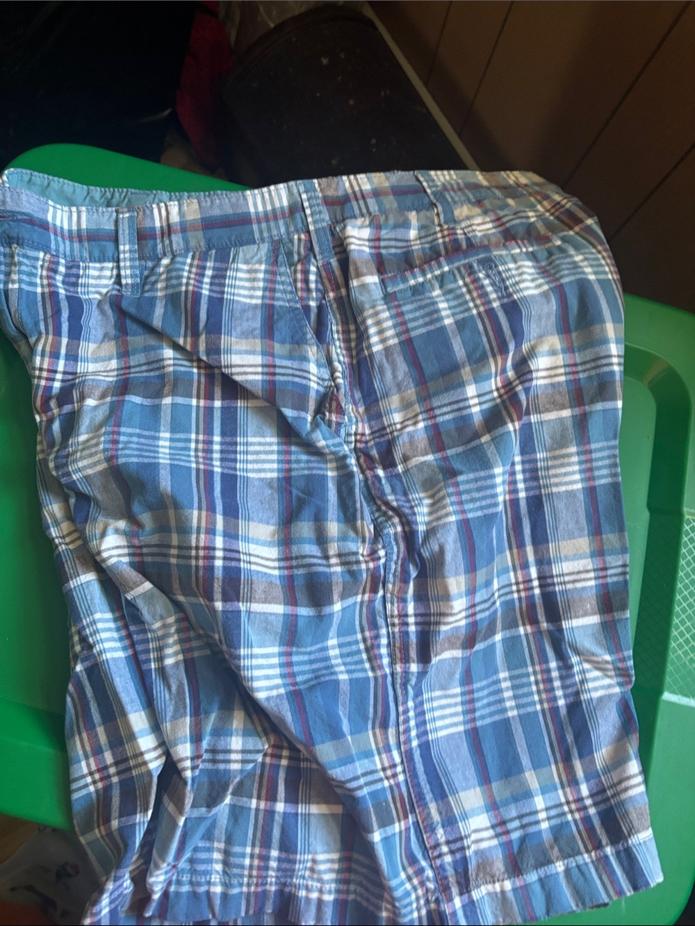 Duck Head Blue Plaid Cotton Shorts